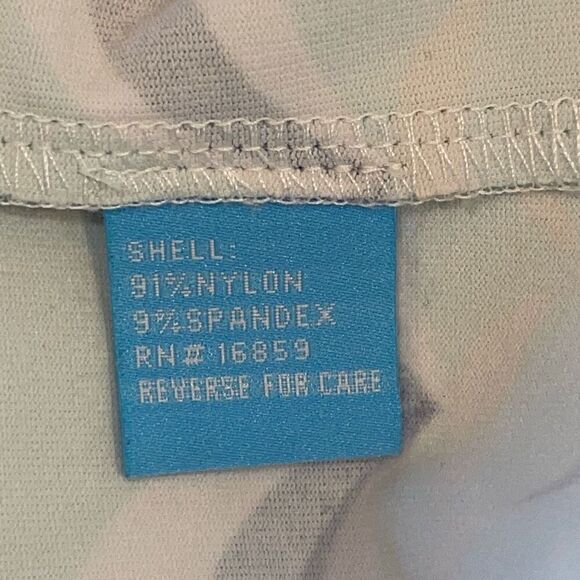 J.McLaughlin Giselle Dress Catalina Cloth Stretch V-neck Mint Navy White Gold Bl - Picture 7 of 10